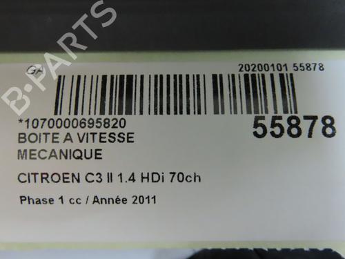 Used Gearbox CITROËN C3 II (SC_) 1.4 HDi 70 (SC8HZC, SC8HR0, SC8HP4) (68 hp) 31372073