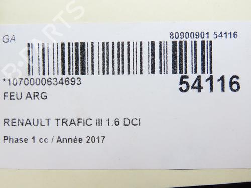 Left taillight RENAULT TRAFIC III Van (FG_) 1.6 dCi 125 (FGMH) | BP28832822C34 