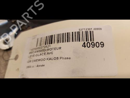 Used Front left window mechanism DAEWOO KALOS (KLAS) 1.2 (72 hp) 9612807