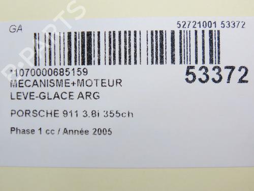 Used Rear left window mechanism PORSCHE 911 Convertible (997) 3.6 Carrera (325 hp) 30522349