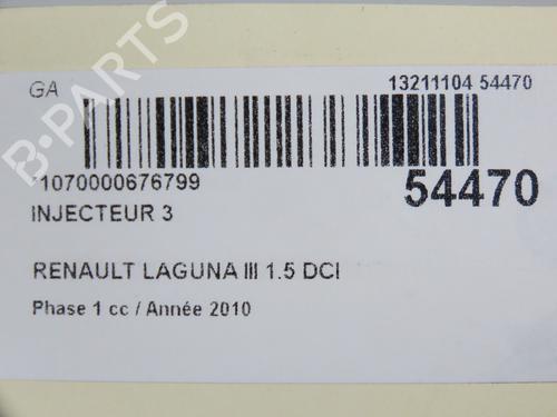 Used Injector RENAULT LAGUNA III (BT0/1) 1.5 dCi (BT00, BT0A, BT0T, BT1J) (110 hp) 30556715
