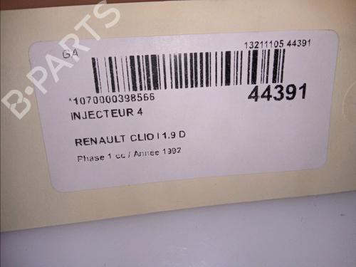 Used Injector RENAULT CLIO I (B/C57_, 5/357_) 1.9 D (B/C/S576, B/C/S57L) (64 hp) 11170384