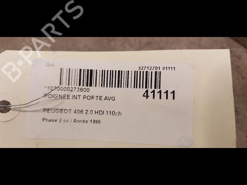 Used Front left interior door handle PEUGEOT 406 (8B) 2.0 HDI 110 (109 hp) 9613019