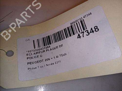 Used Licence plate light PEUGEOT 206+ (2L_, 2M_) 1.4 i (73 hp) 14880918