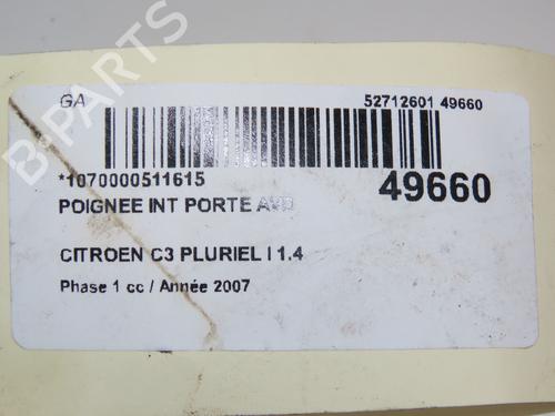 Front right interior door handle CITROËN C3 Pluriel (HB_) 1.4 HDi | BP17609708I14