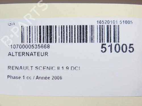 Alternator RENAULT SCÉNIC II (JM0/1_) 1.9 dCi | BP24102487M7 