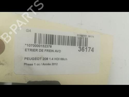 Right front brake caliper PEUGEOT 208 I (CA_, CC_) 1.4 HDi | BP14877309M104 