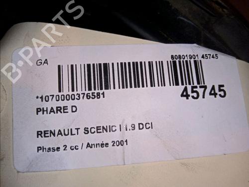 Used Right headlight RENAULT SCÉNIC I MPV (JA0/1_, FA0_) 1.9 dCi (JA05, JA1F) (102 hp) 11227015