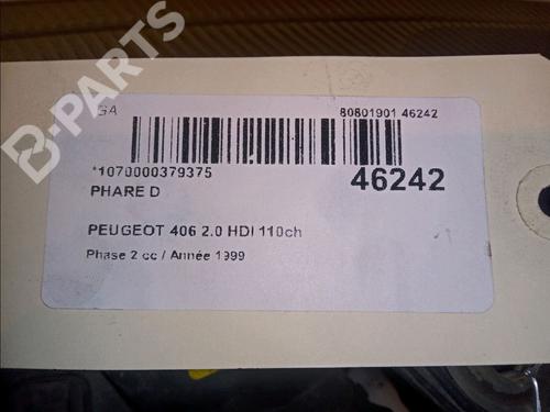 Right headlight PEUGEOT 406 (8B) 2.0 HDI 110 | BP11104139C29 
