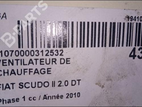 Heater blower motor FIAT SCUDO Van (270_, 272_) 2.0 D Multijet | BP9617632M62 