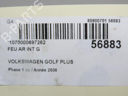 Left tailgate light VW GOLF PLUS V (5M1, 521) 2.0 TDI 16V | BP32277487C79 