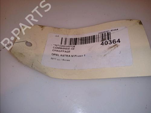 Climate control OPEL ASTRA J (P10) 1.7 CDTI (68) | BP12094916I5