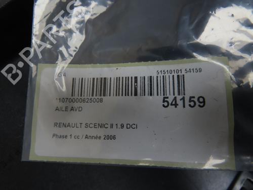 Right front fenders RENAULT GRAND SCÉNIC II (JM0/1_) 1.9 dCi (JM14) | BP28830931C42 