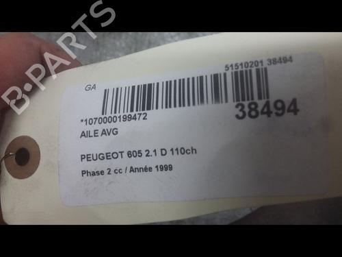 Used Left front fenders PEUGEOT 605 (6B) 2.1 TD 12V (109 hp) 23175362