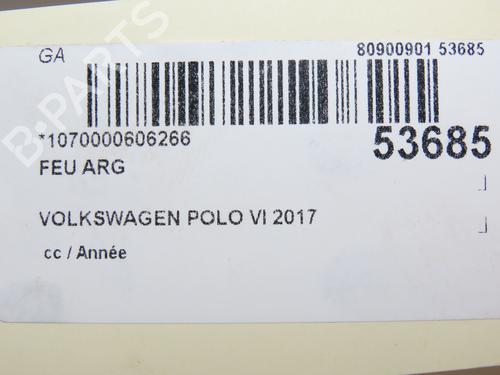 Used Left taillight VW POLO V (6R1, 6C1) 1.4 TDI (90 hp) 28832812