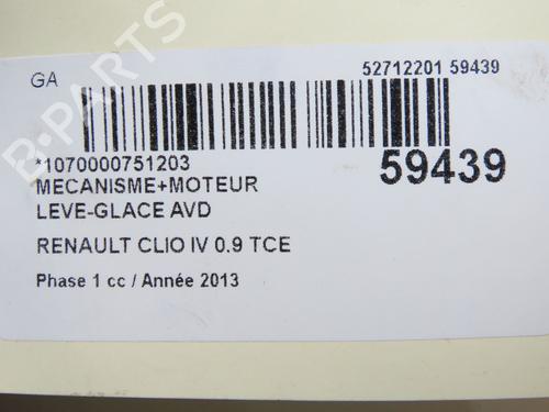 Rudehejsemekanisme Højre foran Rudehejsemekanisme Højre foran RENAULT CLIO IV (BH_) 0.9 TCe 90 (BHNF, BHMA, BHMH, BHJK, BHJR) (90 hp) 36511008 36511008