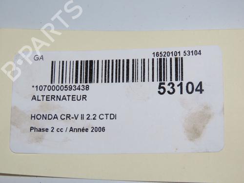 Alternator HONDA CR-V II (RD_) 2.2 CTDi (RD9) | BP32399613M7 