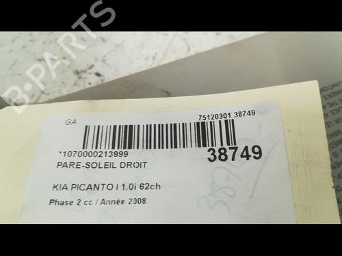 Used Right sun visor KIA PICANTO I (SA) 1.1 (65 hp) 23177458