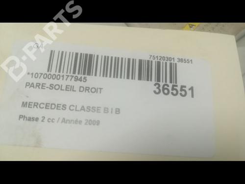 Right sun visor MERCEDES-BENZ B-CLASS Sports Tourer (W245) B 180 CDI (245.207) | BP9602476I2 