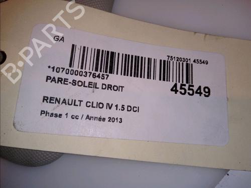 Used Right sun visor Right sun visor RENAULT CLIO IV (BH_) 1.5 dCi 90 (90 hp) 11103883 11103883