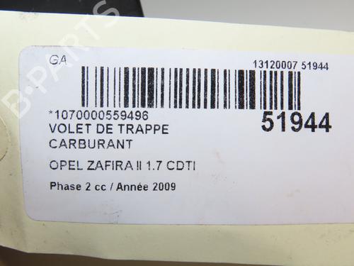 Fuel flap OPEL ZAFIRA / ZAFIRA FAMILY B (A05) 1.7 CDTI (M75) | BP19638893C131 
