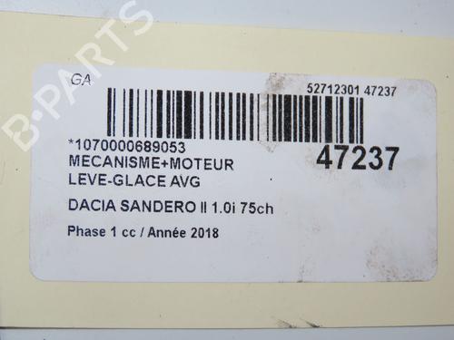 Front left window mechanism DACIA SANDERO II 1.0 SCe 75 (B8JC, B8JD, B8NC) | BP33132539C22 - Image 3