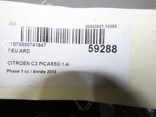 Right taillight CITROËN C3 Picasso (SH_) 1.4 VTi 95 (SH8FSC, SH8FP0, SH8FP6) | BP39013486C35 - Image 4