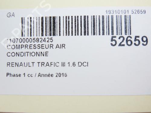 AC-Kompressor RENAULT TRAFIC III Van (FG_) 1.6 dCi 140 (FGMA, FGMC) (140 hp) 28829249