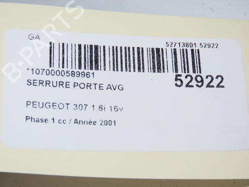 Used Front left lock PEUGEOT 307 (3A/C) 1.6 16V (109 hp) 32308410