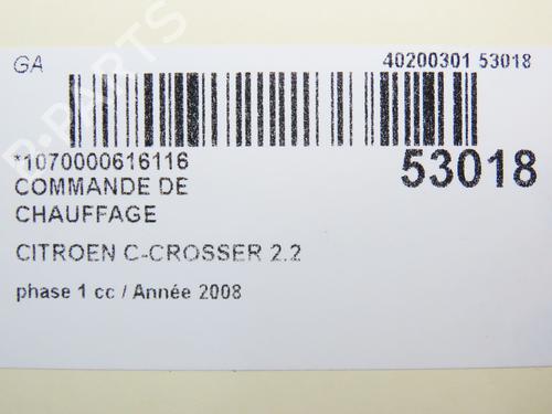 Climate control CITROËN C-CROSSER (VU_, VV_) 2.2 HDi | BP31120460I5 