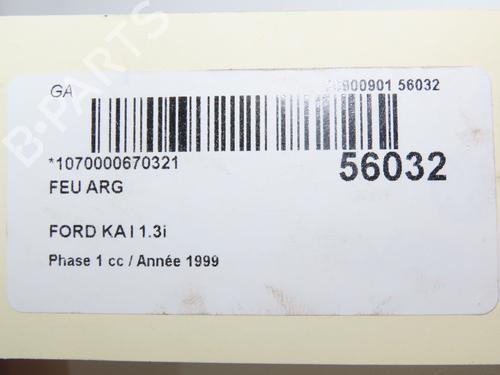 Used Left taillight FORD KA (RB_) 1.3 i (60 hp) 30447539