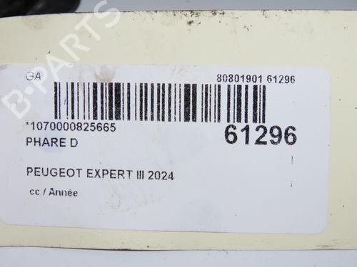 Right headlight PEUGEOT EXPERT Van (V_) 2.0 BlueHDi 145 | BP40050889C29 - Image 1