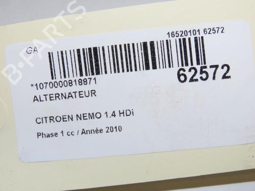Used Alternator Alternator CITROËN NEMO MPV 1.4 HDi (68 hp) 40437820 40437820