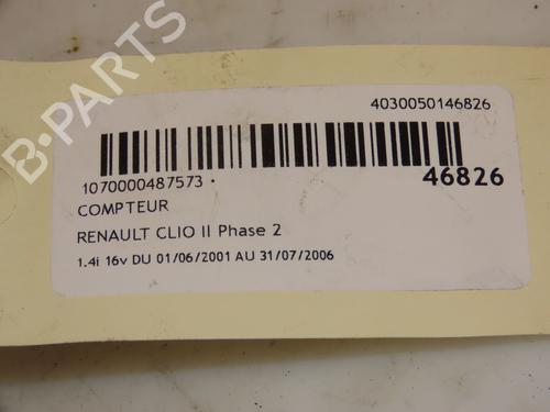 Instrument cluster RENAULT CLIO II (BB_, CB_) 1.4 16V (B/CB0P, BB13) | BP16688199C47 