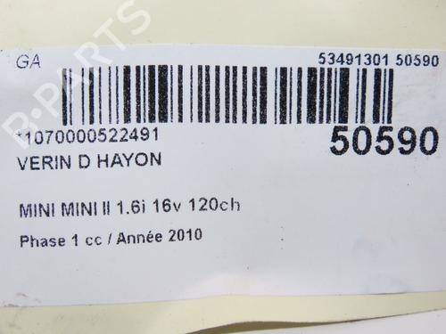 Used Tailgate lift support MINI MINI (R56) Cooper (120 hp) 28832268
