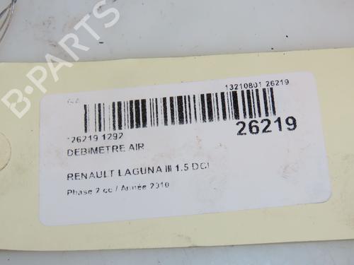Used Mass air flow sensor Mass air flow sensor RENAULT LAGUNA III (BT0/1) 1.5 dCi (BT00, BT0A, BT0T, BT1J) (110 hp) 9592261 9592261