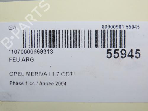 Left taillight OPEL MERIVA A MPV (X03) 1.7 CDTI (E75) | BP30893470C34
