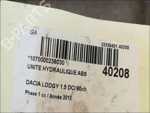 Used ABS pump DACIA LODGY (JS_) 1.5 dCi (90 hp) 9608210