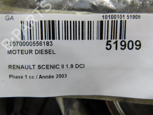 Motor RENAULT SCÉNIC II (JM0/1_) 1.9 dCi (JM0G, JM12, JM1G, JM2C) (120 hp) 28801346