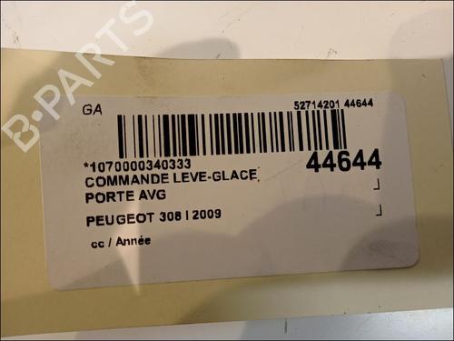 Used Left front window switch PEUGEOT 308 I (4A_, 4C_) 1.6 HDi (90 hp) 11102978