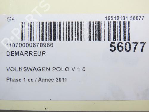 Used Starter VW POLO V (6R1, 6C1) 1.6 TDI (90 hp) 30486388