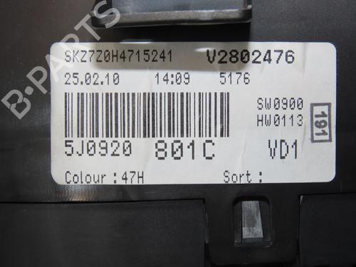 Instrument cluster SKODA FABIA II (542) 1.4 TDI | BP30824915C47