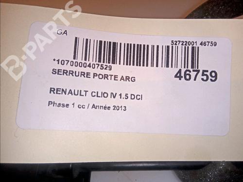Rear left lock RENAULT CLIO IV (BH_) 1.5 dCi 90 | BP11755333C100 