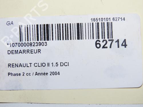Used Starter Starter RENAULT CLIO II (BB_, CB_) 1.5 dCi (B/CB07) (65 hp) 40026283 40026283