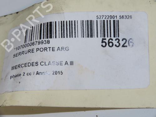 Venstre bagtil lås MERCEDES-BENZ A-CLASS (W176) A 160 CDI / d (176.011) (90 hp) 31242576