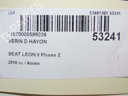Tailgate lift support SEAT LEON (1P1) 2.0 TDI | BP28969306C138 
