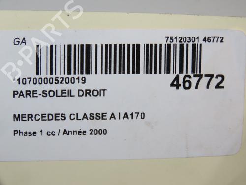 Right sun visor MERCEDES-BENZ A-CLASS (W168) A 170 CDI (168.008) | BP18148802I2 