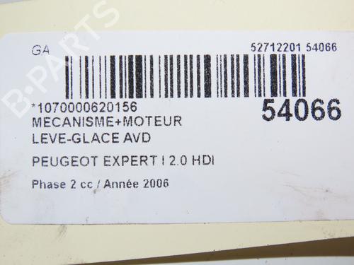 Used Front right window mechanism PEUGEOT EXPERT Van (222) 2.0 HDI (94 hp) 28831139