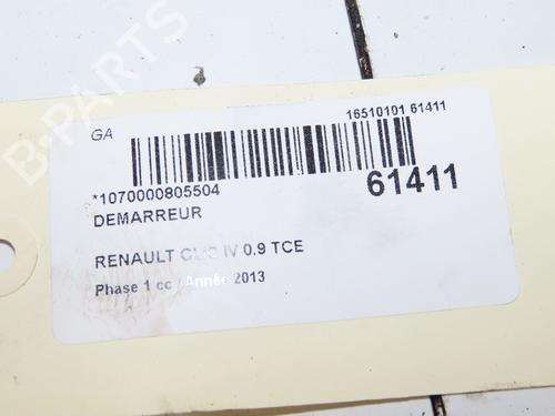 Used Starter Starter RENAULT CLIO IV (BH_) 0.9 TCe 90 (BHNF, BHMA, BHMH, BHJK, BHJR) (90 hp) 40026279 40026279