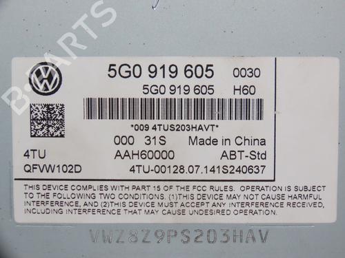 Auto-radio Auto-radio VW GOLF VII (5G1, BQ1, BE1, BE2) 1.4 TSI (150 hp) 36494579 36494579